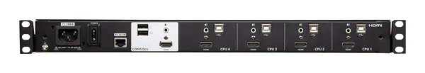 ATEN CL3884NW support d'ordinateurs 47 cm (18.5") 1920 x 1080 pixels Métal Noir 1U - Accessoire Réseau - visuel 2
