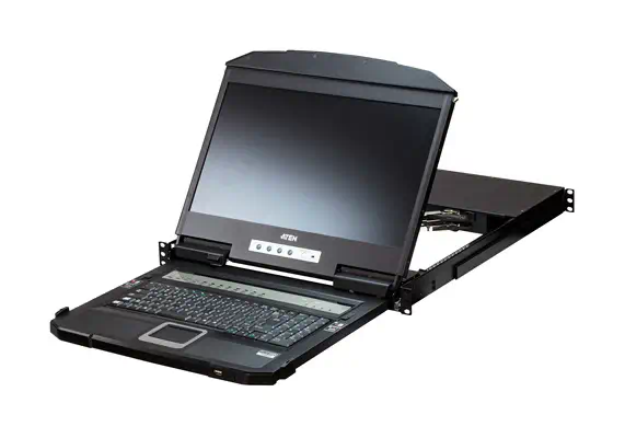 ATEN CL3884NW support d'ordinateurs 47 cm (18.5") 1920 x 1080 pixels Métal Noir 1U - Accessoire Réseau - visuel 1