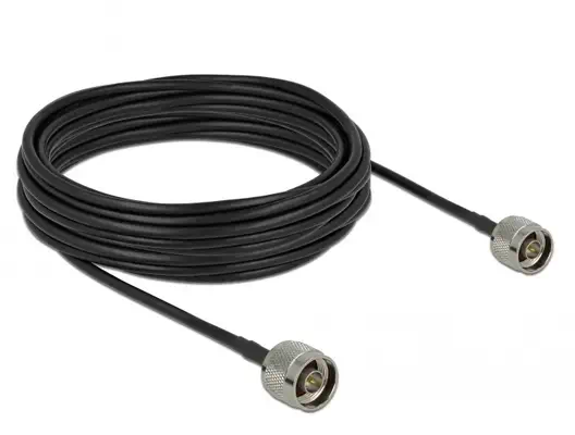 DeLOCK 90424 câble coaxial LMR195 10 m Noir, Gris - Accessoire Wifi - visuel 1