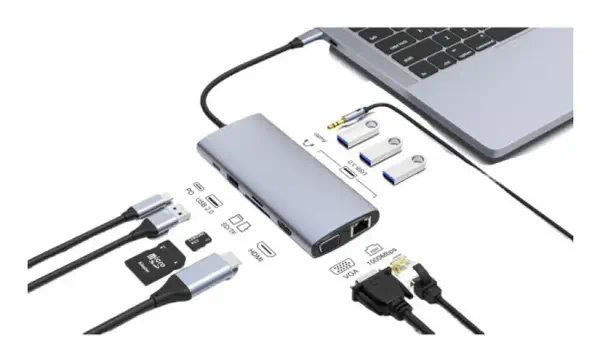 Générique ECF-310772 station d'accueil Avec fil USB 3.2 Gen 1 (3.1 Gen 1) Type-C Gris - Station d'accueil pour portable - visuel 2