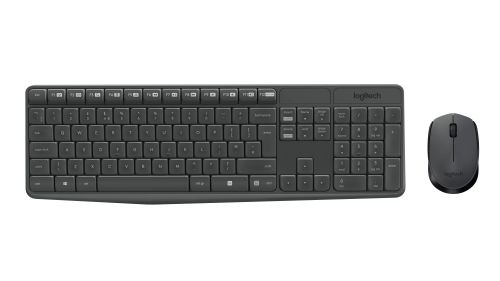 Vente LOGITECH MK235 Wireless Keyboard&Mouse GREY Clavier au meilleur prix
