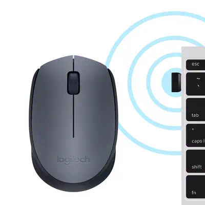 Logitech M170 Grey-K souris Bureau Ambidextre RF sans fil Optique 1000 DPI - Souris - visuel 4