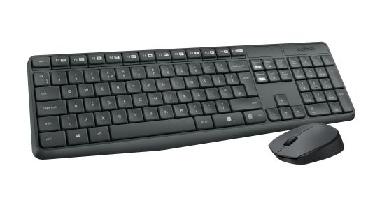 LOGITECH MK235 wireless Keyboard + Mouse Combo Grey Logitech - visuel 1 - hello RSE - FABRIQUÉ AVEC DU PLASTIQUE RECYCLÉ