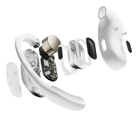SHOKZ OpenFit Air, weiss Casque Sans fil Crochets auriculaires Appels/Musique/Sport/Au quotidien Blu - Shokz - Casque Micro - visuel 3