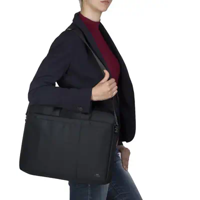 Rivacase Biscayne 39,6 cm (15.6") Sac Messenger Noir - Sacoche & Housse - visuel 2