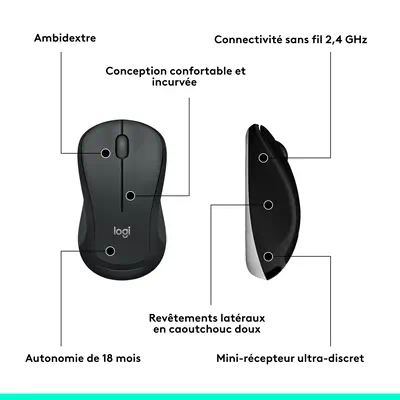 Logitech 920-008676 clavier Souris incluse Universel USB AZERTY Logitech - visuel 1 - hello RSE - DES DÉCENNIES D'EXCELLENCE EN DESIGN