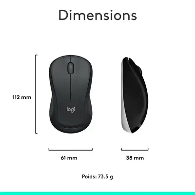 Logitech 920-008676 clavier Souris incluse Universel USB AZERTY Français Noir, Blanc - Pack Clavier, souris - visuel 10