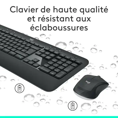 Logitech 920-008676 clavier Souris incluse Universel USB AZERTY Logitech - visuel 1 - hello RSE - FIABLE ET TOUT EN SIMPLICITÉ