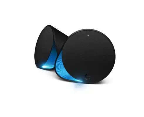 Logitech G G560 Haut-parleur gaming pour PC LIGHTSYNC Logitech - visuel 1 - hello RSE - Éclairage à spectre complet piloté par la musique