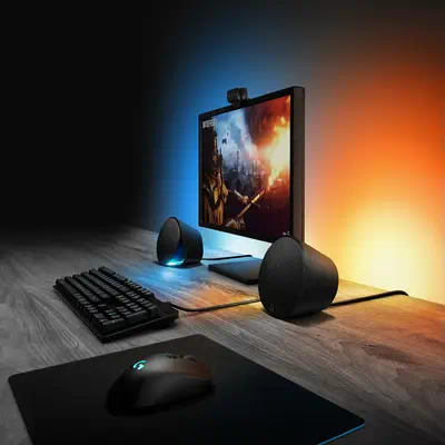 Logitech G G560 Haut-parleur gaming pour PC LIGHTSYNC Logitech - visuel 1 - hello RSE - Le premier haut-parleur RVB du genre