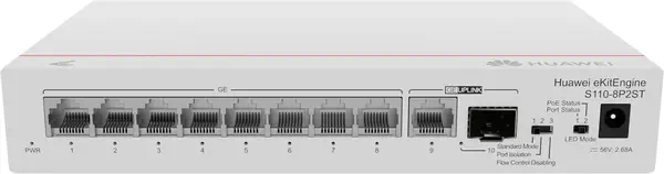 HUAWEI eKit S110 Series S110-8P2ST Non-géré L2 Gigabit Ethernet (10/100/1000) Connexion Ethernet, su - Huawei - Switchs et Hubs - visuel 4