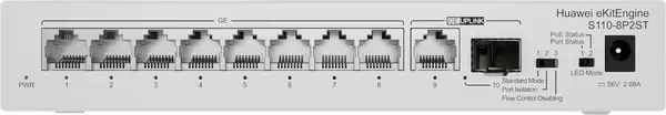 HUAWEI eKit S110 Series S110-8P2ST Non-géré L2 Gigabit Ethernet (10/100/1000) Connexion Ethernet, su - Huawei - Switchs et Hubs - visuel 1