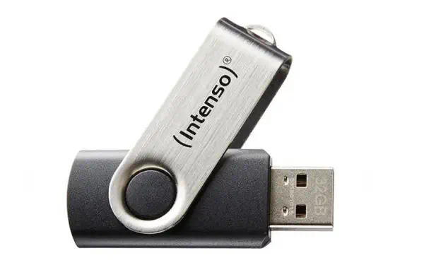 Intenso Basic Line lecteur USB flash 64 Go USB Type-A 2.0 Noir, Argent - Clé USB - visuel 1