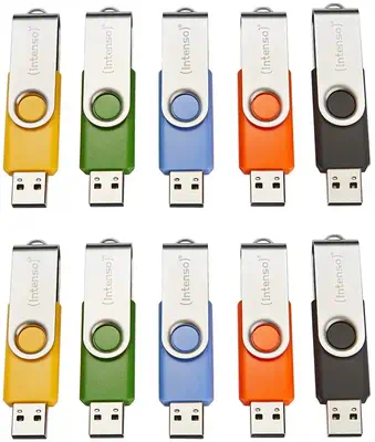Intenso Basic Line lecteur USB flash 4 Go USB Type-A 2.0 Noir, Bleu, Vert, Orange, Jaune - Clé USB - visuel 1