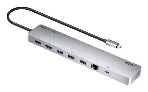 ATEN UH3240 hub & concentrateur USB Type-C Argent - Station d'accueil pour portable - visuel 1