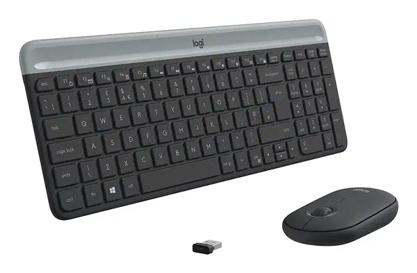 Logitech 920-009192 clavier Souris incluse Universel RF sans fil QWERTZ Suisse Graphite - Clavier - visuel 1