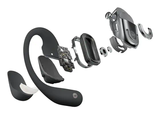 SHOKZ OpenFit 2 Casque True Wireless Stereo (TWS) Crochets auriculaires, Open-ear Appels/Musique/Spo - Shokz - Casque Micro - visuel 4