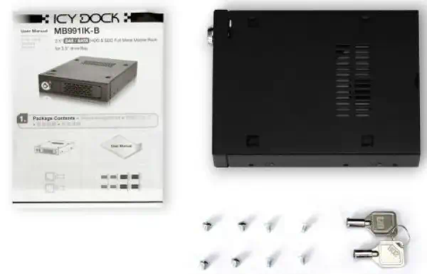 Icy Dock MB991IK-B Obturateur de baie de lecteur 2.5" Plateau de stockage de disques Noir - Accessoire Stockage - visuel 8