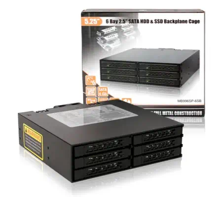 Icy Dock MB996SP-6SB boîtier de disques 0 To Noir - Accessoire Stockage - visuel 6