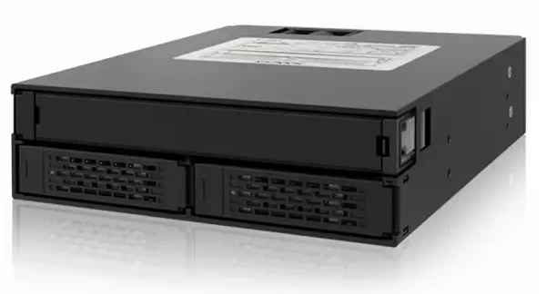 Icy Dock MB994IPO-3SB Obturateur de baie de lecteur 2x 2,5" Plateau de stockage de disques Noir - Accessoire Stockage - visuel 1