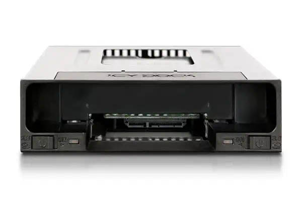 Icy Dock MB795SP-B Obturateur de baie de lecteur 2,5/3,5" Plateau de stockage de disques Noir - Accessoire Stockage - visuel 1