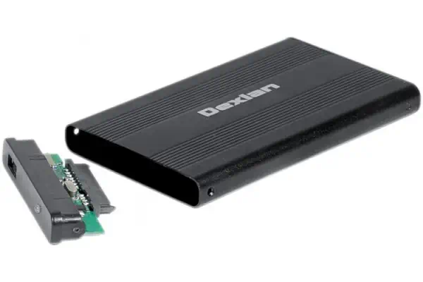 Dexlan 738308 Boîtier de disques de stockage Boîtier disque dur/SSD Noir 2.5" - Accessoire Stockage - visuel 2