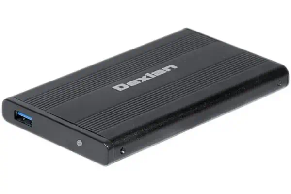 Dexlan 738308 Boîtier de disques de stockage Boîtier disque dur/SSD Noir 2.5" - Accessoire Stockage - visuel 1