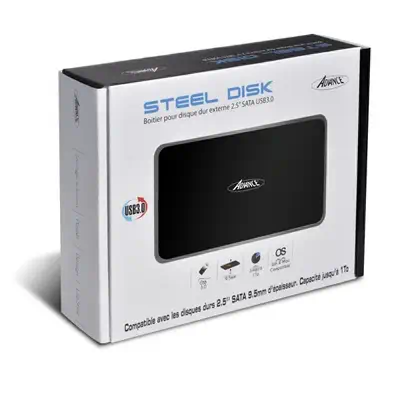 ADVANCE BX-2525U3 Boîtier de disques de stockage Boîtier HDD Noir 2.5" - Accessoire Stockage - visuel 3