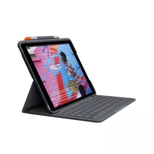 Vente Accessoires Tablette LOGITECH Slim Folio for iPad 7th & 8th generation - Graphite - Fra sur hello RSE