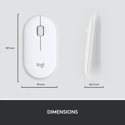 Logitech 920-009191 clavier Souris incluse Bureau RF sans fil AZERTY Français Blanc - Pack Clavier, souris - visuel 9