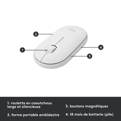 Logitech 920-009191 clavier Souris incluse Bureau RF sans Logitech - visuel 1 - hello RSE - Une longévité à toute épreuve