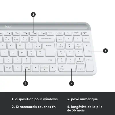 Logitech 920-009191 clavier Souris incluse Bureau RF sans Logitech - visuel 1 - hello RSE - Connectivité sans fil simple et fiable