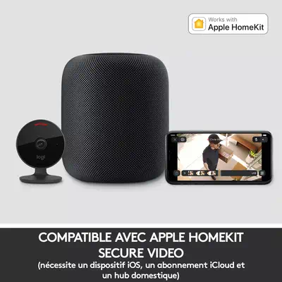 Logitech 961-000490 caméra de sécurité Balle (forme) Caméra Logitech - visuel 1 - hello RSE - HISTORIQUE D'ENREGISTREMENT iCLOUD