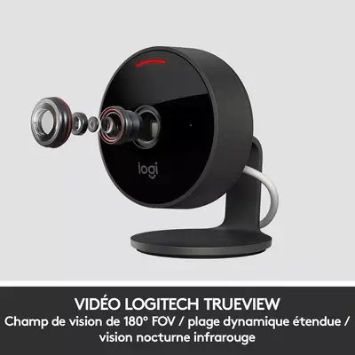 Logitech 961-000490 caméra de sécurité Balle (forme) Caméra Logitech - visuel 1 - hello RSE - PLUS DE COMMANDES DANS L'APPLICATION APPLE HOME