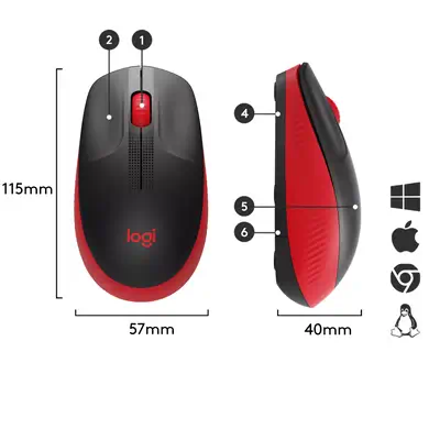 Vente LOGITECH M190 Mouse optical 3 buttons wireless USB Logitech au meilleur prix - visuel 6