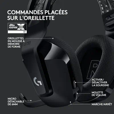 Logitech G G733 wireless gaming Logitech - visuel 1 - hello RSE - 100% ADAPTABLE, 100% CONFORTABLE
