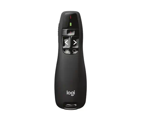 Logitech 910-001356 télécommande RF Noir Logitech - visuel 1 - hello RSE - POINTEUR LASER ROUGE