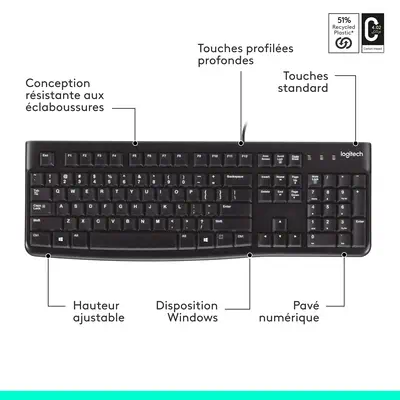 Logitech K120 - Clavier - visuel 10
