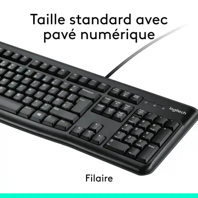 Logitech MK120 Logitech - visuel 1 - hello RSE - Barre d'espacement courbée