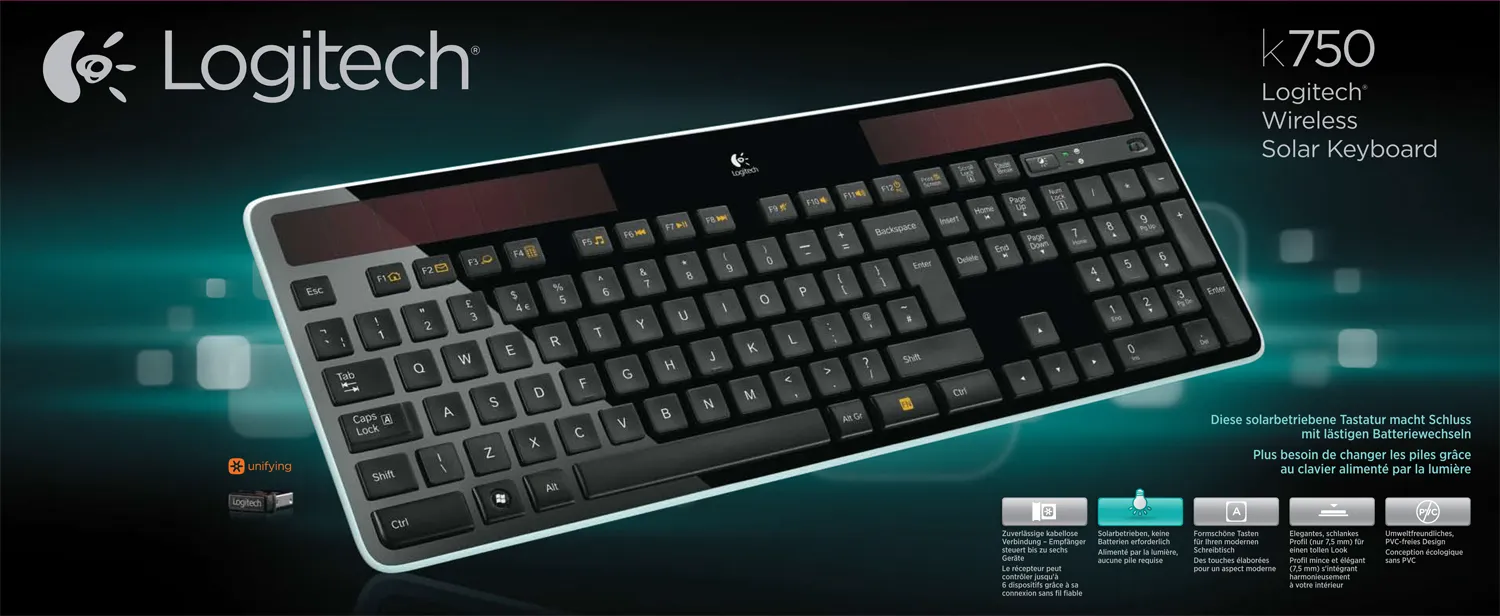 Achat Logitech Wireless Solar Keyboard K750 sur hello RSE - visuel 9
