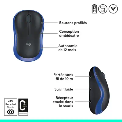 Logitech M185 Logitech - visuel 1 - hello RSE - EFFECTUEZ VOS TÂCHES PLUS VITE