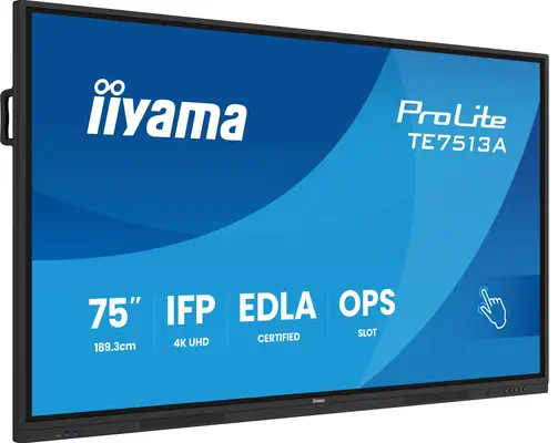 iiyama TE7513A-B3AG Écran d'affichage dynamique Écran plat interactif 190,5 cm (75") LCD Wifi 500 cd - Ecran Numérique Interactif - visuel 3