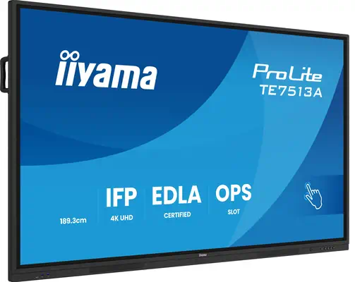 iiyama TE7513A-B3AG Écran d'affichage dynamique Écran plat interactif 190,5 cm (75") LCD Wifi 500 cd - Ecran Numérique Interactif - visuel 4
