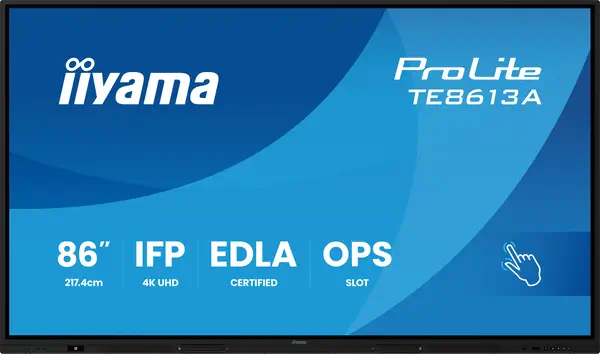 iiyama TE8613A-B3AG Écran d'affichage dynamique Écran plat interactif 2,17 m (85.6") LCD Wifi 500 cd - Affichage dynamique - visuel 1