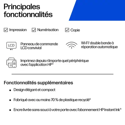 DeskJet 2910 Sans fil All-in-One Couleur Imprimante, Instant Ink - HP - Multifonctions Jet d'encre - visuel 10