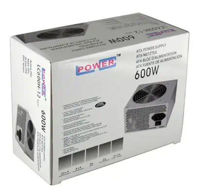 LC-Power LC600H-12 V2.31 unité d'alimentation d'énergie 600 W 20+4 pin ATX ATX Noir - Onduleur - visuel 2