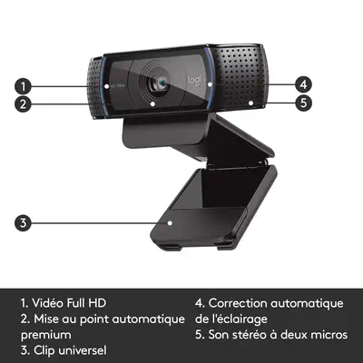 Logitech 960-001055 webcam 3 MP 1920 x 1080 Logitech - visuel 1 - hello RSE - UN ÉCOSYSTÈME OPTIMAL POUR VOTRE ÉQUIPEMENT