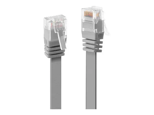 LINDY Cat.6 U/UTP Flat Patch Cable Grey 1m Without Shielding - Lindy - Câble RJ et Fibre optique - visuel 2