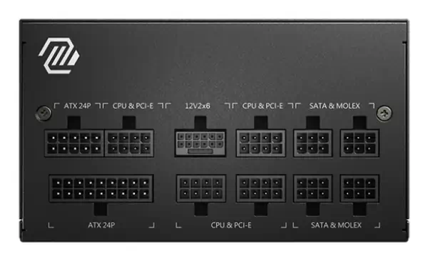 MSI MAG A850GL PCIE5 unité d'alimentation d'énergie 850 W 20+4 pin ATX ATX Noir - Boitier d'alimentation - visuel 2