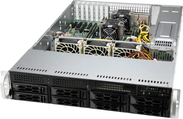 Supermicro CSE-LA25TQC-R609LP unité centrale Rack Noir 600 W - Boitier - visuel 1